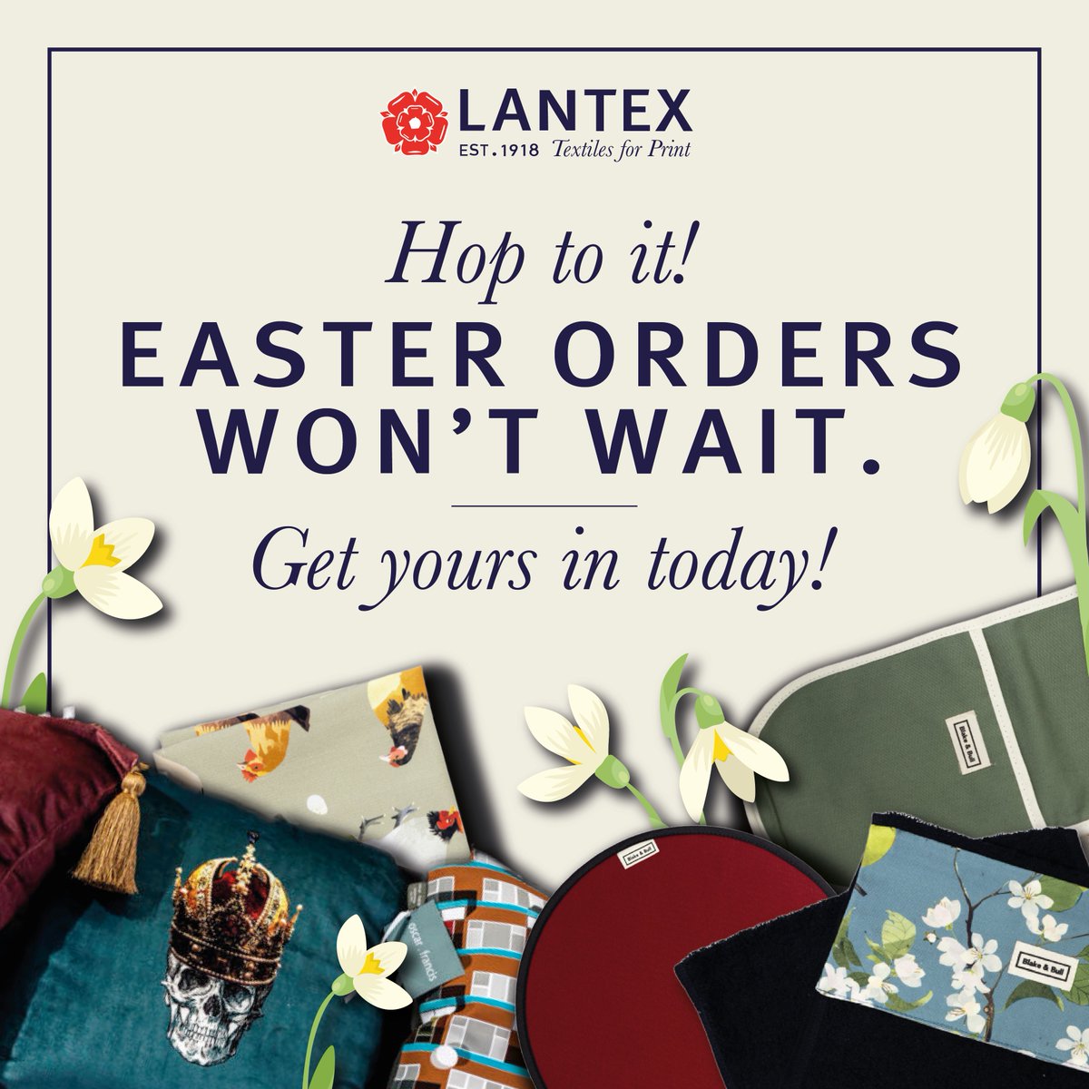 Lantex1918's tweet photo. 🌸🐣 Easter is just around the corner!
If you’re planning ahead for Easter, now’s the time to get in touch. We’re working hard, but get in touch and we’re sure we can help! 💬
⏰ Don’t leave it too late to place your Easter orders - contact us today and get ahead of the rush! https://t.co/DNzEr57zLz
