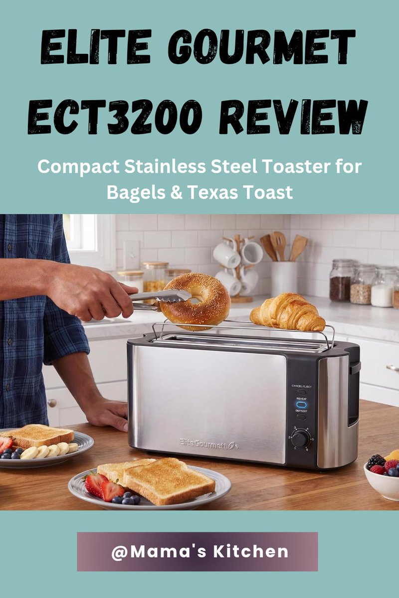 mamaskitchen25's tweet image. Compact Stainless Steel Toaster for Bagels &amp;amp; Texas Toast – Elite Gourmet ECT3200 Review.
🛒 shop now: amzn.to/4cCcgTh
#ToasterGoals #EliteGourmetToaster #StainlessSteelAppliances #SmallSpaceKitchen #BagelLovers #KitchenEssentials #ModernHome #BreakfastTime #HomeUpgrade