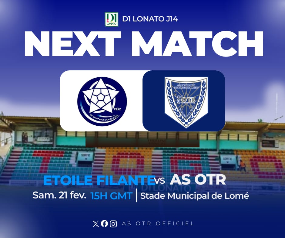 🔵⚪🟡
D1 LONATO.🇹🇬  J14

𝙇'𝙝𝙚𝙪𝙧𝙚 𝙙𝙚 𝙡𝙖 𝙍𝙚𝙥𝙧𝙞𝙨𝙚 

🗓️ Samedi 21 Février 2026

🆚 ETOILE FILANTE 

#D1 LONATO
#AS OTR
#ToujoursDroitauBut
🤍🩵💛