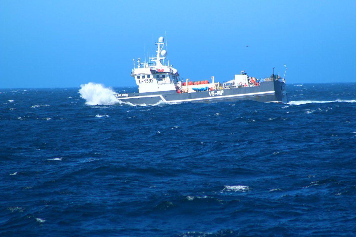 FPV Lilibet checking out our visitor to the zone, Namibian Flagged Longliner FV Helena Ndume.