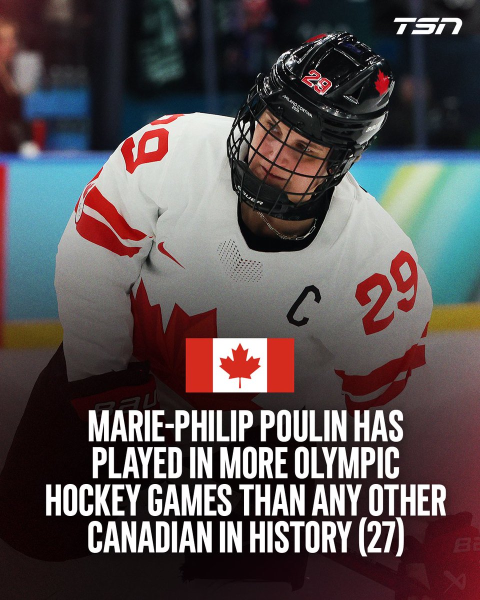 TSN_Sports's tweet photo. A historic start for Marie-Philip Poulin in the gold medal game of the 2026 Olympics. 🇨🇦

#MilanoCortina2026 https://t.co/foYAmkieNb