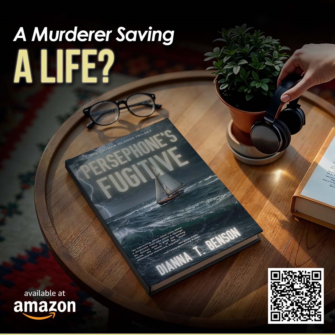Would you trust a murderer to save your life?
 Survival on the stormy sea depends on a fragile and risky alliance..
 Purchase now!
 kobo.com/us/en/ebook/pe…
 #diannatbenson #thehiddenson #finaltrimester #persephonesfugitive #mysterythrillers