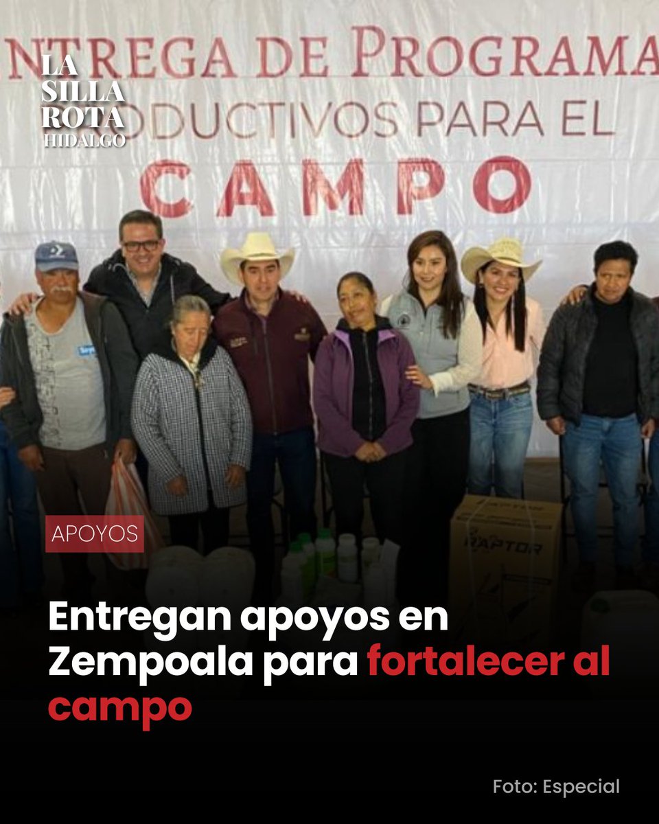 🌾🚜 Productores de cinco municipios recibieron equipamiento e insumos agrícolas como parte de una estrategia estatal para fortalecer la producción y la economía en comunidades rurales de Hidalgo. #Campo #Producción

lasillarota.com/hidalgo/local/…