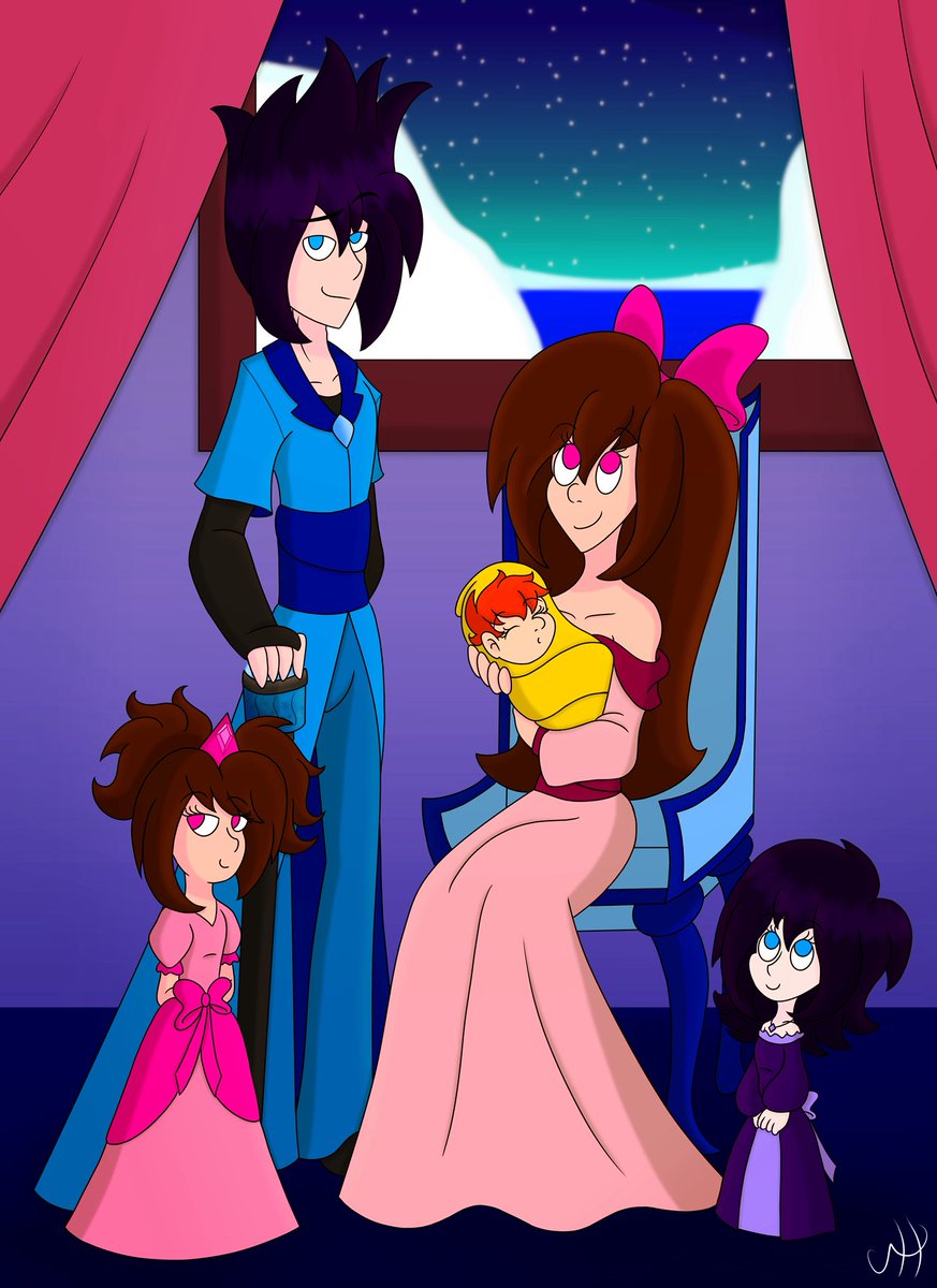 SaramoreP's tweet photo. Presenting the Royal Family of Cerulean, including Master Zen, Mistress Naia, and the Princesses Mollay, Mandy, and Cupcake โ๏ธ๐ธ๐ฉท๐๐
#Permillia #ArtistOnX #ArtistOnTwitter #WritingCommunity #art #fantasy #fantasyart #writing #writer #fantasywriter #digitalart #digitalartwork https://t.co/XxKnRUElEO