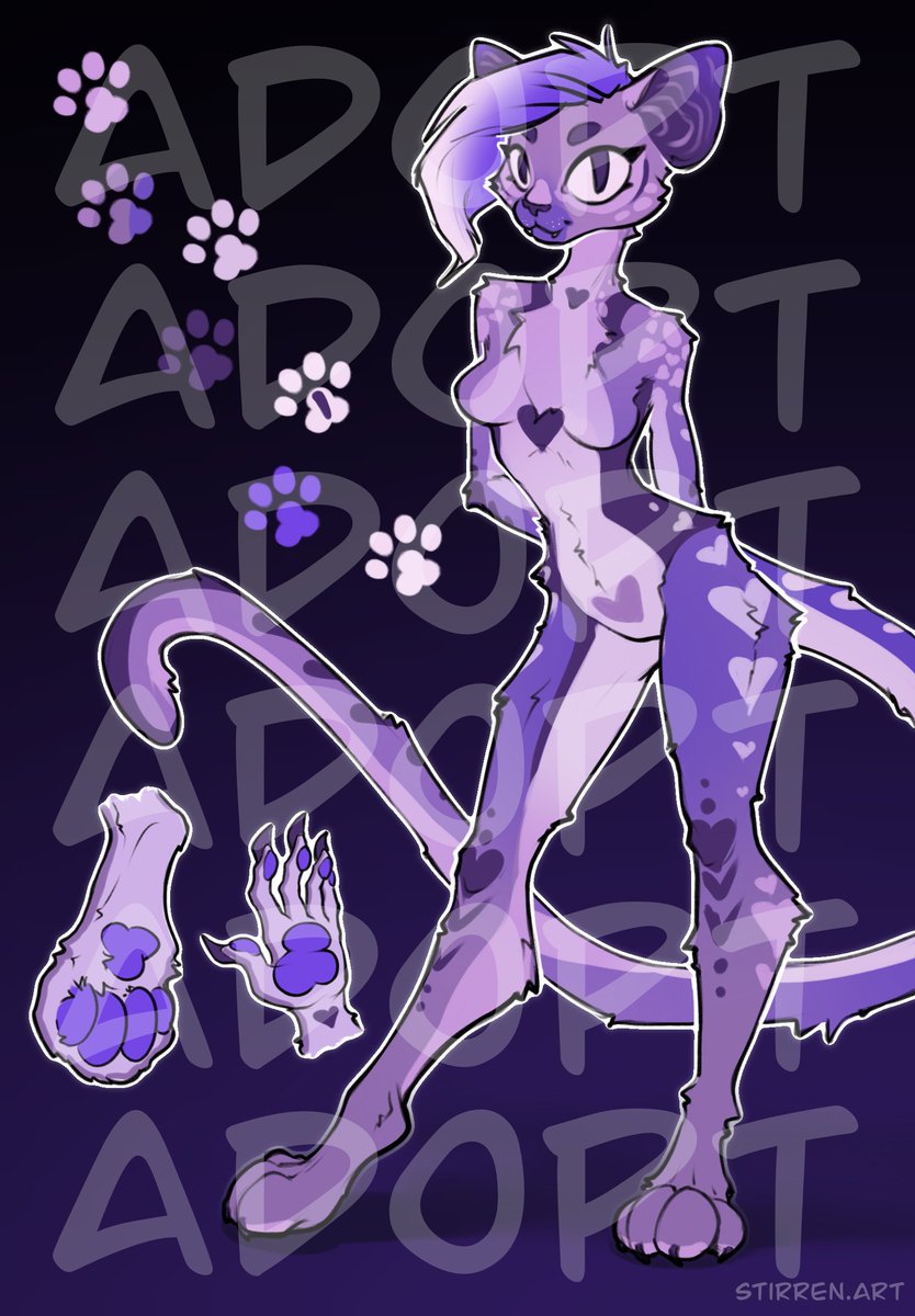 Made this cute kitty adoptable!
Temporary name - Purple Heart
SB: $70
Bid here: ych.art/auction/231887

#furry #anthro #cat #adoptable