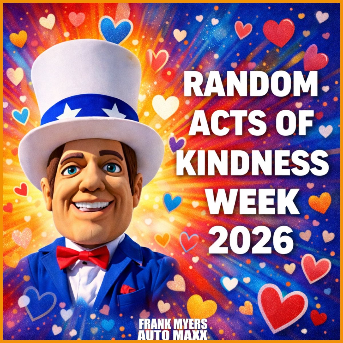 Kindness is contagious! It’s Random Acts of Kindness Week!

Share your favorite way to brighten someone’s day in the comments.

#DriveKind #SharingSmiles #DealershipLife
