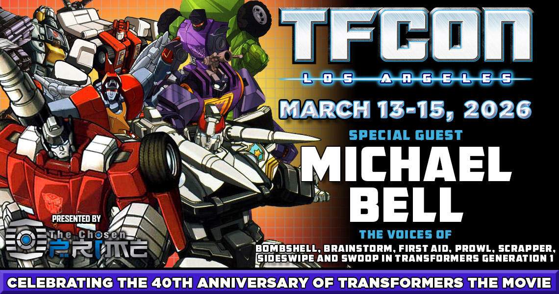 tfconofficial's tweet photo. 🇺🇸TFcon welcomes #MichaelBell the voices of #Prowl #Sideswipe #Bombshell #FirstAid #Scrapper &amp; #Swoop in #Transformers G1 to #TFconLA 2026

Celebrating the 40th Anniversary of #TransformersTheMovie (1986)

Presented by @ChosenPrime
🎟TICKETS ON SALE AT: https://t.co/Ep429aoE5y https://t.co/NkT5FitdKQ
