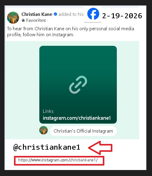 CKVotePromote's tweet photo. @ChristianKane01 hasn't shared here on @X in a very long time He is MOSTLY on @instagram which he shared about on his @facebook page 2-19-2026 So give him a #Follow > @ christiankane1 <  One &amp; only &amp; verified acct📷
https://t.co/BMJNrftr1N https://t.co/LEfkqNEHYm