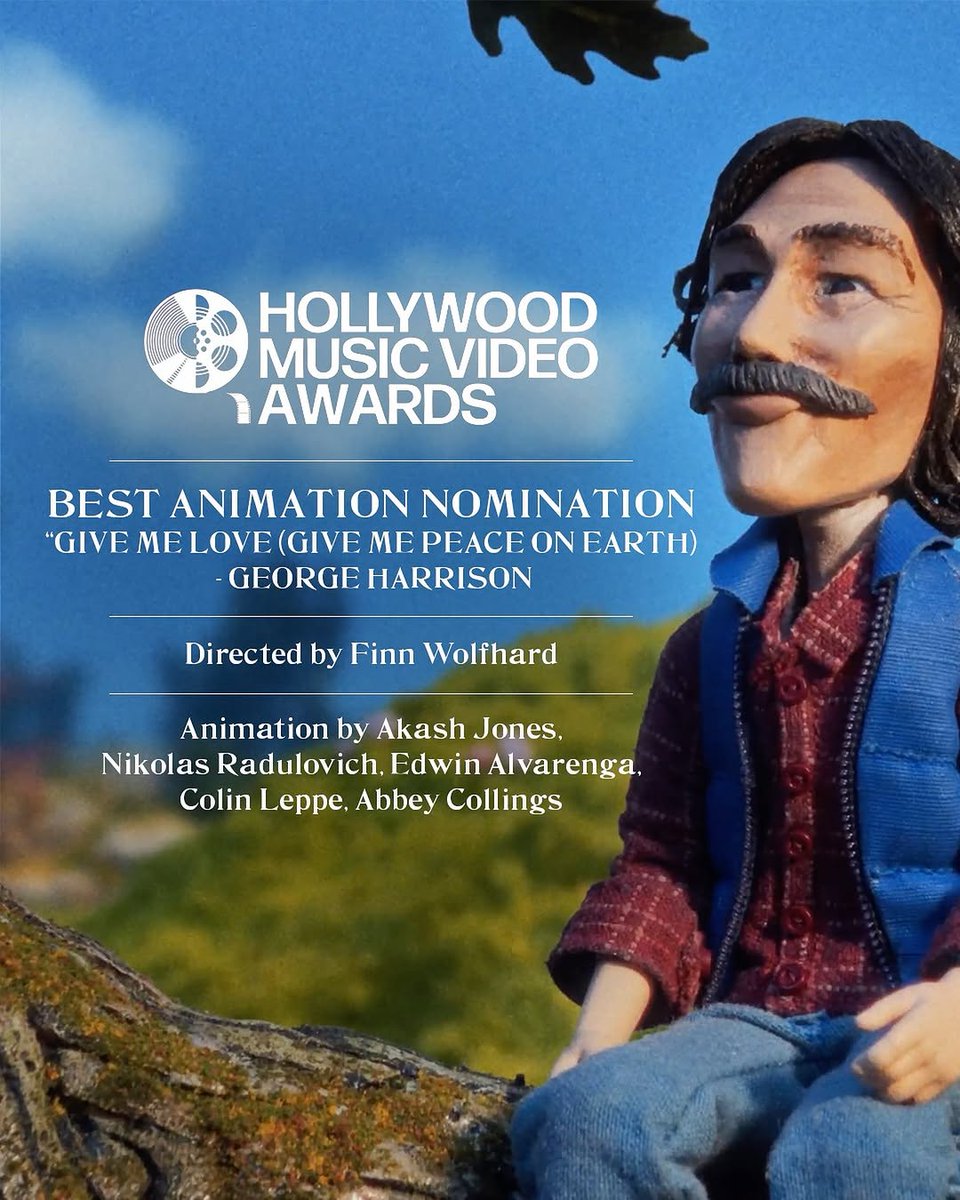 George Harrison's animated music video, directed by Finn Wolfhard, has been nominated for Best Animation for the Hollywood Music Video Awards! Congratulations to Finn and everyone involved with this project!

📸: georgeharrisonofficial via Instagram
