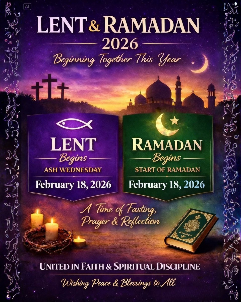 Lent and Ramadan: More in common than you might think. Both share themes of fasting, reflection, and community.
Explore the spiritual connections: know4life.net/blog/the-onene…

#Interfaith #Spirituality #Farrakhan