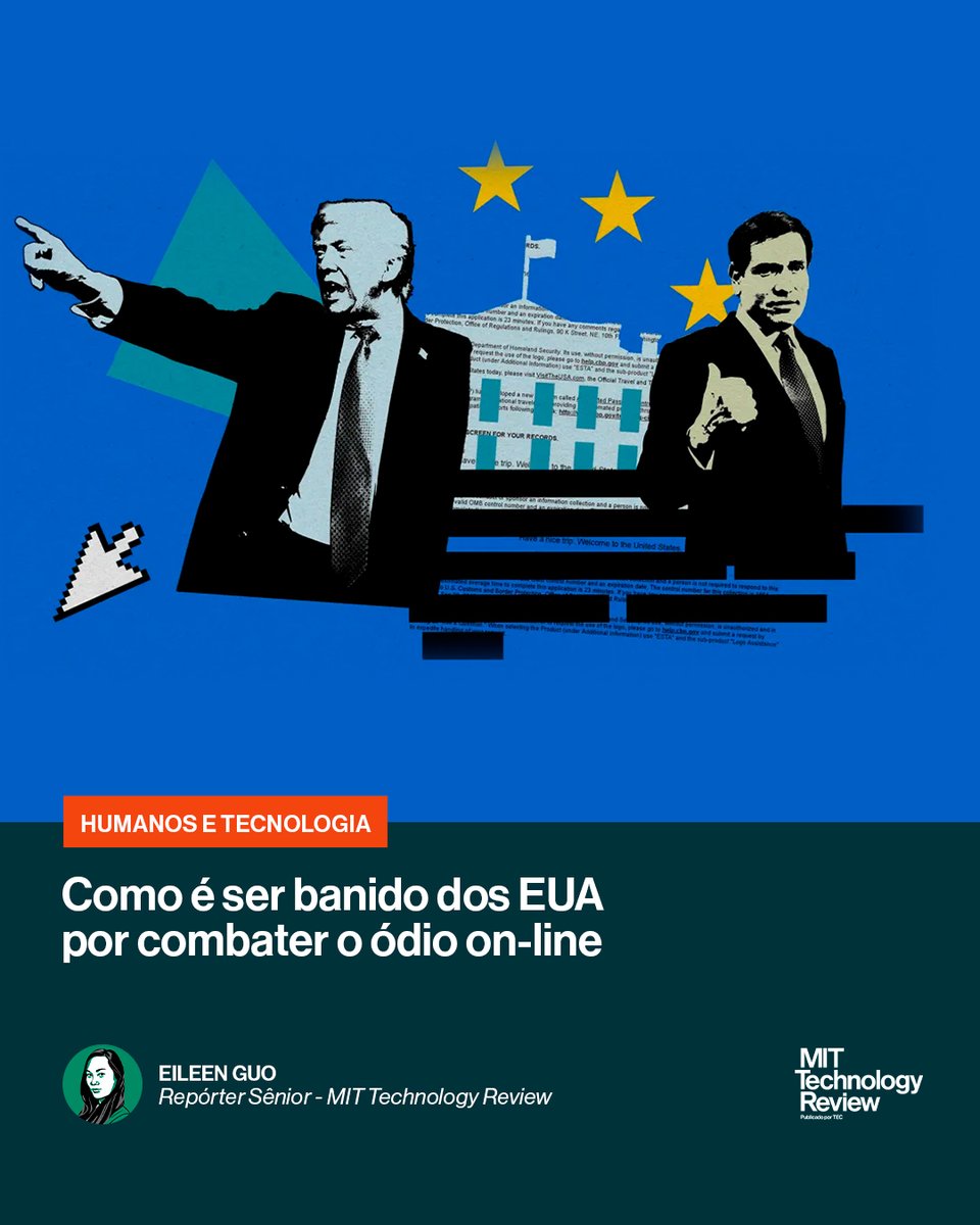 HateAid: alemãs dizem ter sido banidas de entrar nos EUA após combater ódio online. Acesse a matéria no site da MIT Technology Review Brasil: mittechreview.com.br/banidos-eua-od…