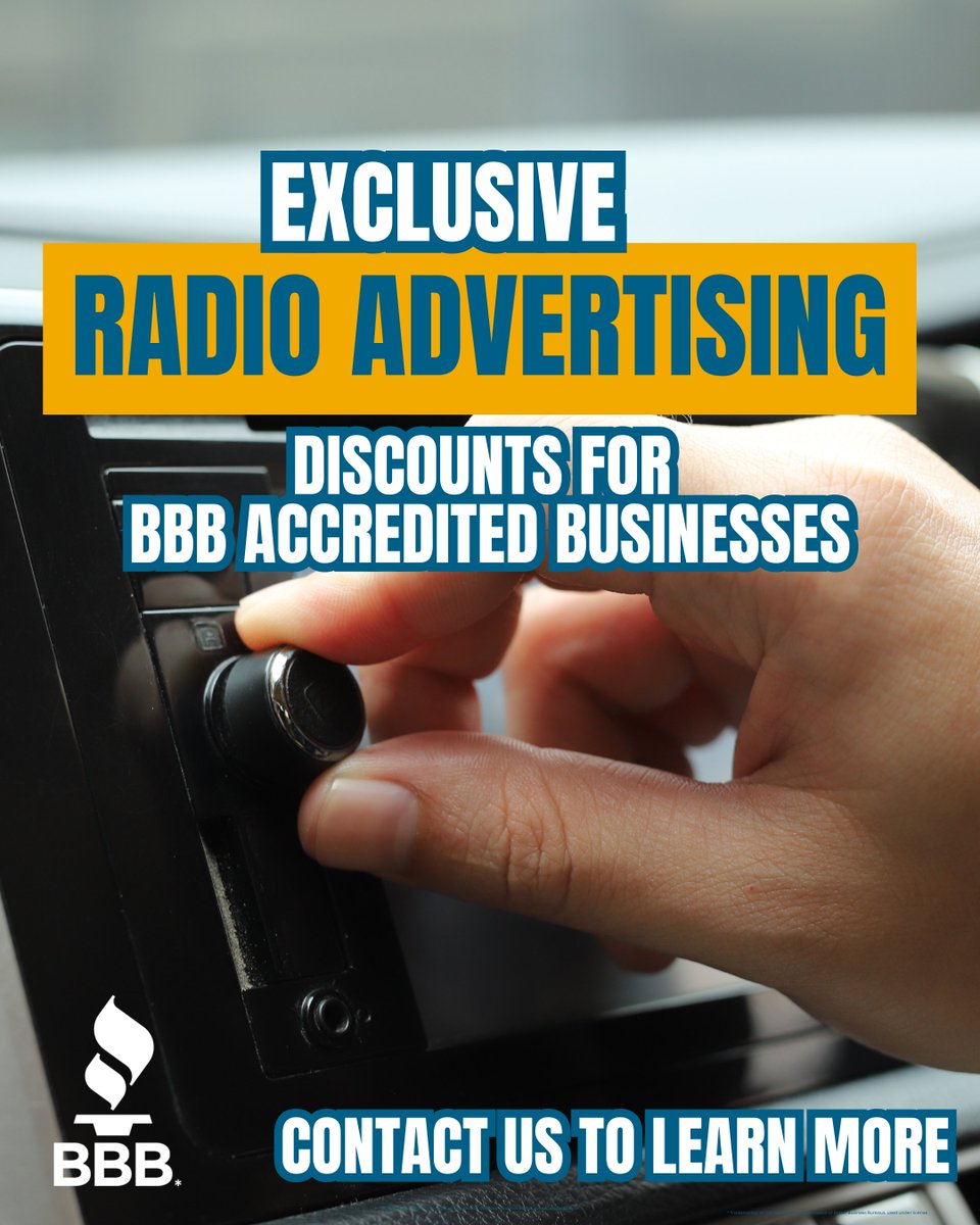 BBB_BC's tweet image. 🙌 #BBBAccredited Businesses can access exclusive #radioadvertising discounts, helping you reach new customers, build #brandawareness, and stand out in a crowded market.🎙️
📲 Email trish@mbc.bbb.org. to find out more!

 #BritishColumbia #BCAdvertising