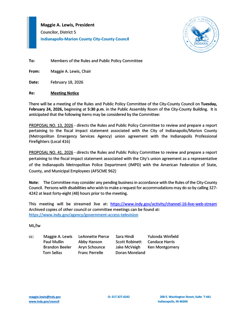 The notices for committees scheduled to meet next week, February 23–27 ...