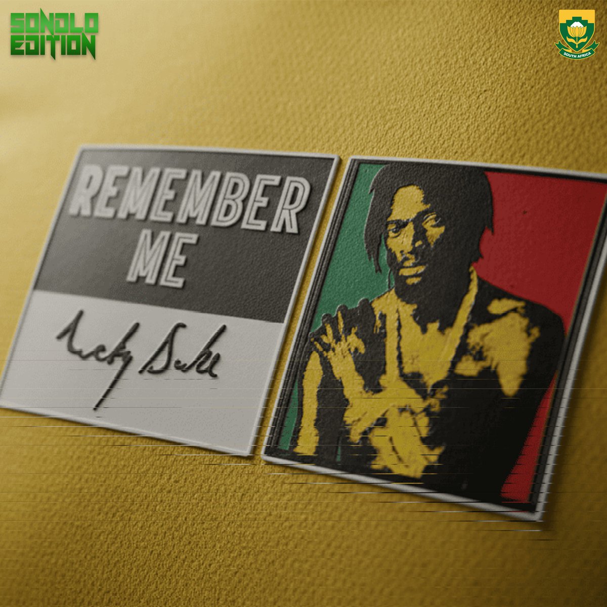 ProSbuda's tweet photo. SONDLO EDITION has revealed the Bafana Bafana Lucky Dube Home &amp; Away Concept Kit, connecting the national team with the enduring legacy of Lucky Dube.

❌️this is the concept design, not for sale!!
Designed by:@sondlo_edition
#Adidas #Mzansi #AdidasZA #YouGotThis #Amakhosi4Life https://t.co/cmzd5KyXe9