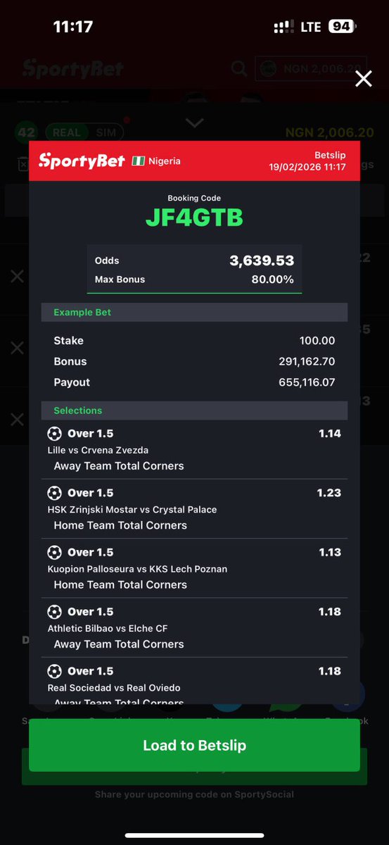 Make sure you play this game 
Over 1.5 corners full time 💹😁🙌

#WhoIsSBK
#WOLARS
#RenoFindsDadiyata
Simi  AG Baby  False 
Sniper  Mirabel  
<a href="/Julius_Chinwe/">Chinwe Julius $XAGE</a>