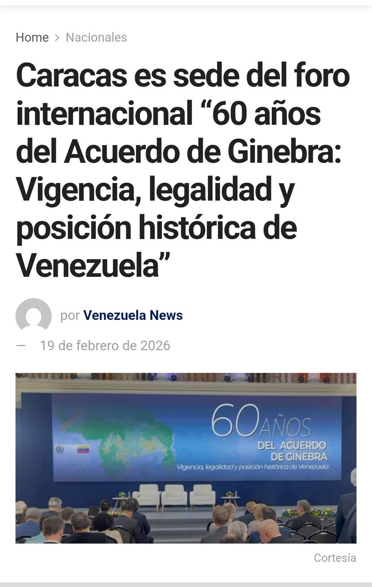 Juddeimyro66174's tweet photo. Caracas es sede del foro internacional “60 años del Acuerdo de Ginebra: Vigencia, legalidad y posición histórica de Venezuela”
#caracas #ginebra #venezuela #foro https://t.co/daWSRIl1vt