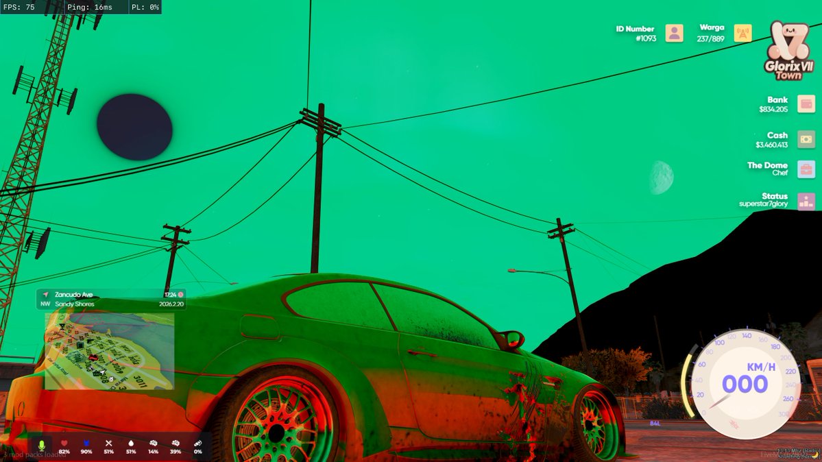 Agenda malam ini bulannya ada 2.. langit ijo..