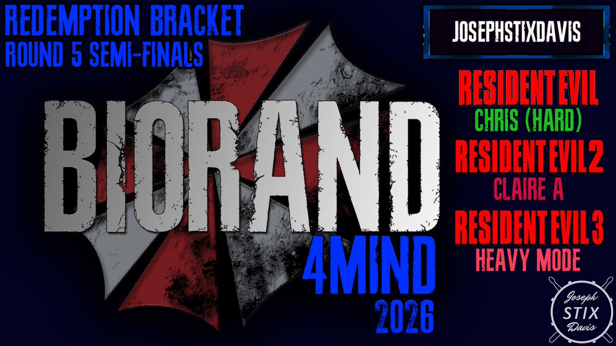 BioRand4Mind 2026 Round 5 - Redemption Bracket Semi-Finals

This is the race from my point of view.    

Watch it on YouTube! - youtu.be/D0EZ4YPXj-I

You can see the full races on the BioRandTV YouTube channel! youtube.com/@BioRandTV 

#BioRand #ResidentEvil #Charity