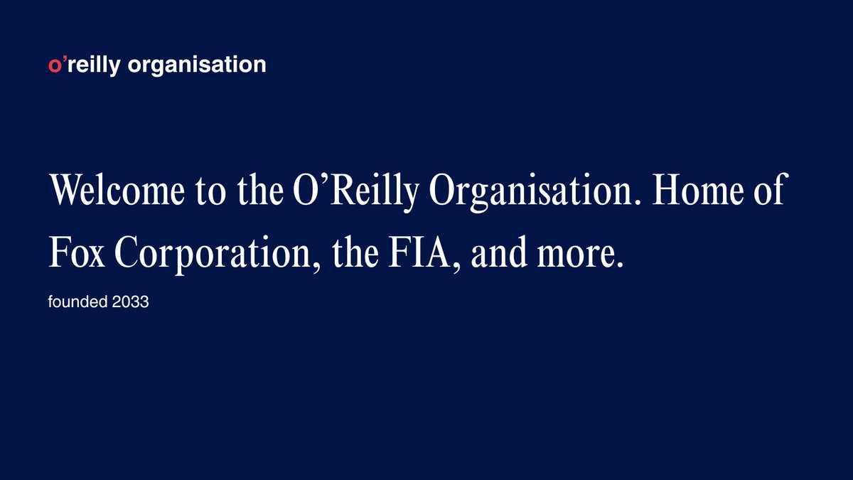 O'Reilly Organisation SLGU tweet media