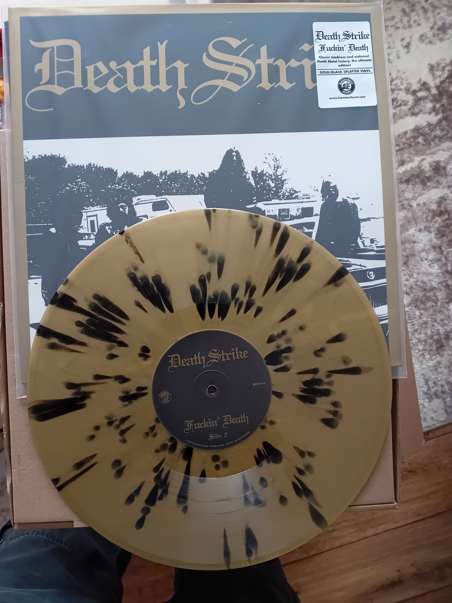 hammerheartrecs's tweet photo. Classic madness and violence! Death Metal history, the ultimate edition! Death Strike's debut album repress on gold/black splatter vinyl!

https://t.co/8htYgVbQUk

#deathstrike #deathmetal #hammerheartrecords https://t.co/cZ71Ny2ypK