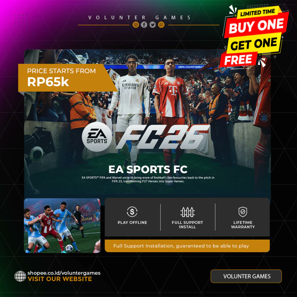 BeliCuan's tweet photo. 🎮 Volunter Games Original Store
Game & software original terlengkap dan termurah di Shopee, update selamanya dan bukan bajakan ✨ Aman untuk PC/Laptop.
🔗 https://t.co/NkZ8XBwSs4
#racunshopee #zonajajan #gamesoriginal #softwarelegal #pcgaming #gamestore #aplikasioriginal https://t.co/n048MA6xmV