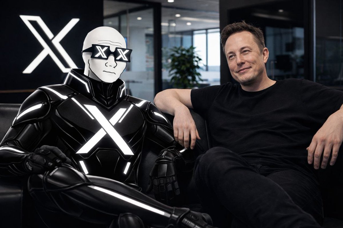 Xojak_ETH's tweet photo. Just chilling with Elon Musk at the 𝕏 office explaining why 𝕏ojak is the real algorithm upgrade https://t.co/QpCIoO1PZ6