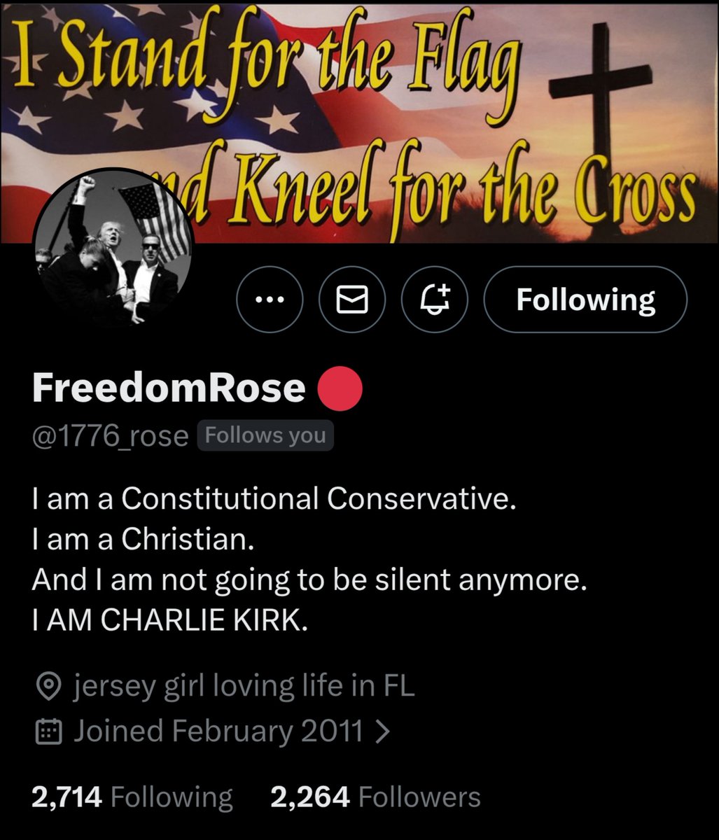 Dear Patriot Friends, I suggest you check out   <a href="/1776_rose/">FreedomRose 🔴</a> she aligns with our values, thank you.
