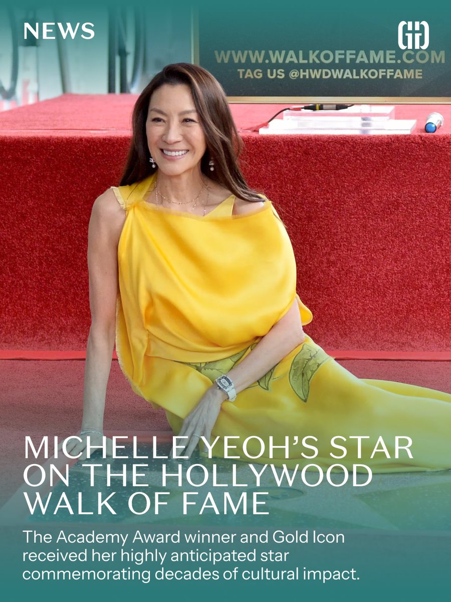 Congratulations to the queen Michelle Yeoh on her well-deserved star on the Hollywood Walk of Fame at the gates of the legendary Chinese Theatre.