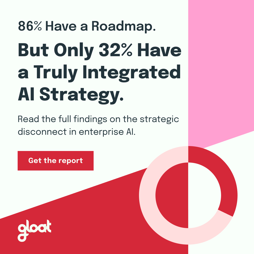 86% have a roadmap.
32% have real integration.
The AI execution gap is 54 points wide—and mostly human.
Full data from 300 C-suite leaders → hubs.ly/Q041kK7D0