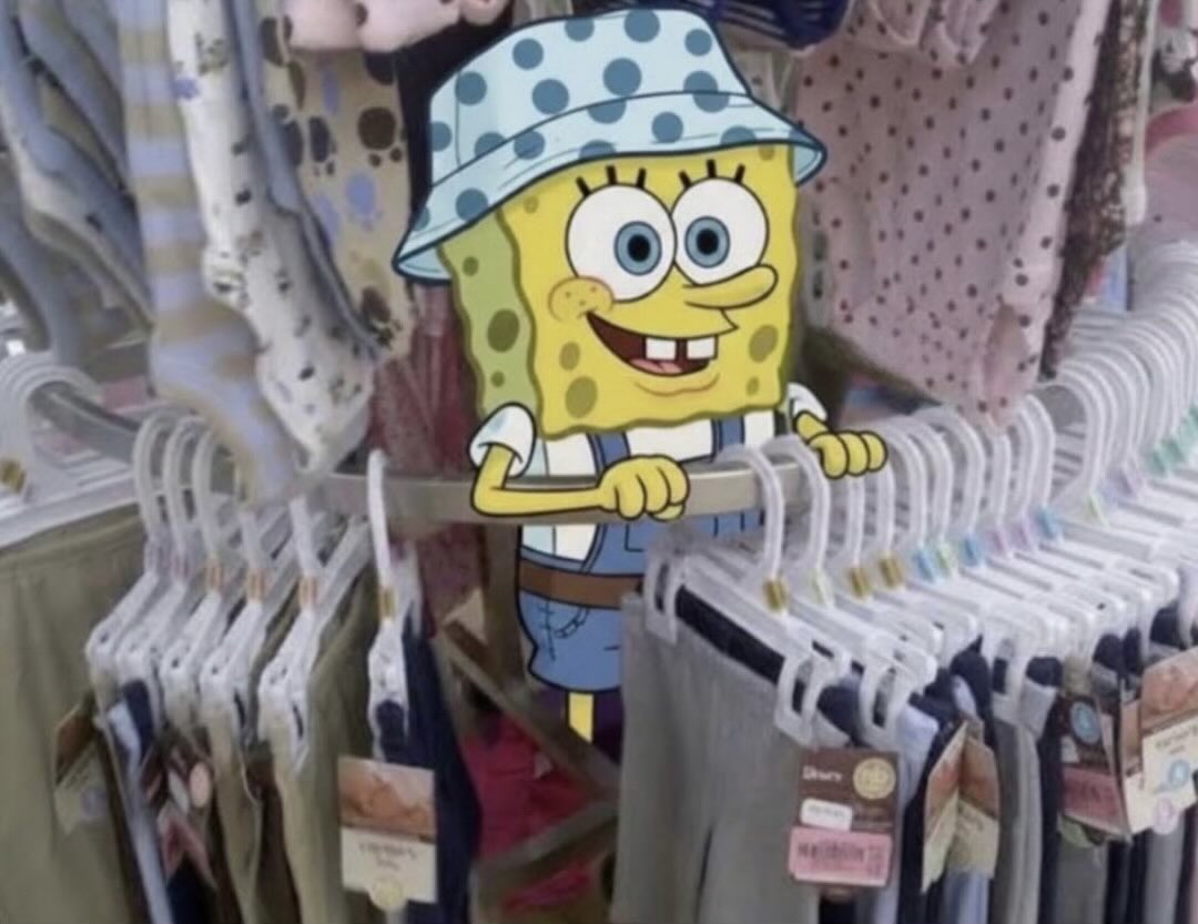 6 year old me emerging from the clothes rack at KMart after my mom had my name announced over the intercom.