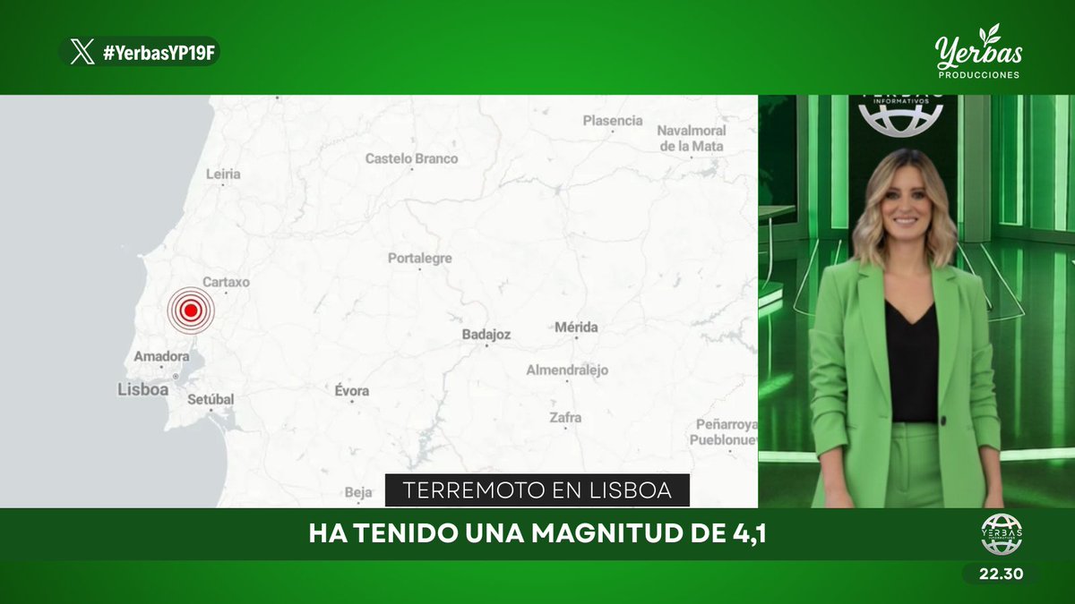 🫨 Terremoto en Lisboa.

🇵🇹 Un terremoto de magnitud 4,1 en la escala abierta de Richter ha sacudido este jueves la capital de Portugal, Lisboa.

🤕Por ahora, no hay informaciones sobre víctimas o daños.

🌿#YerbasYP19F
