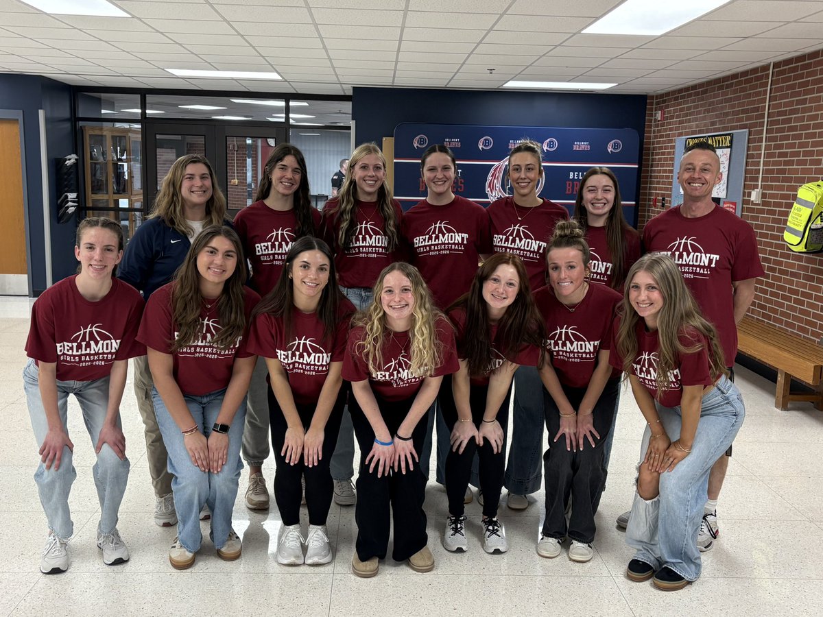 BellmontAD's tweet photo. Good luck to our wrestlers and girls basketball!!!  Nothing like a send a parade through the halls!! https://t.co/6nEdjNRdm0