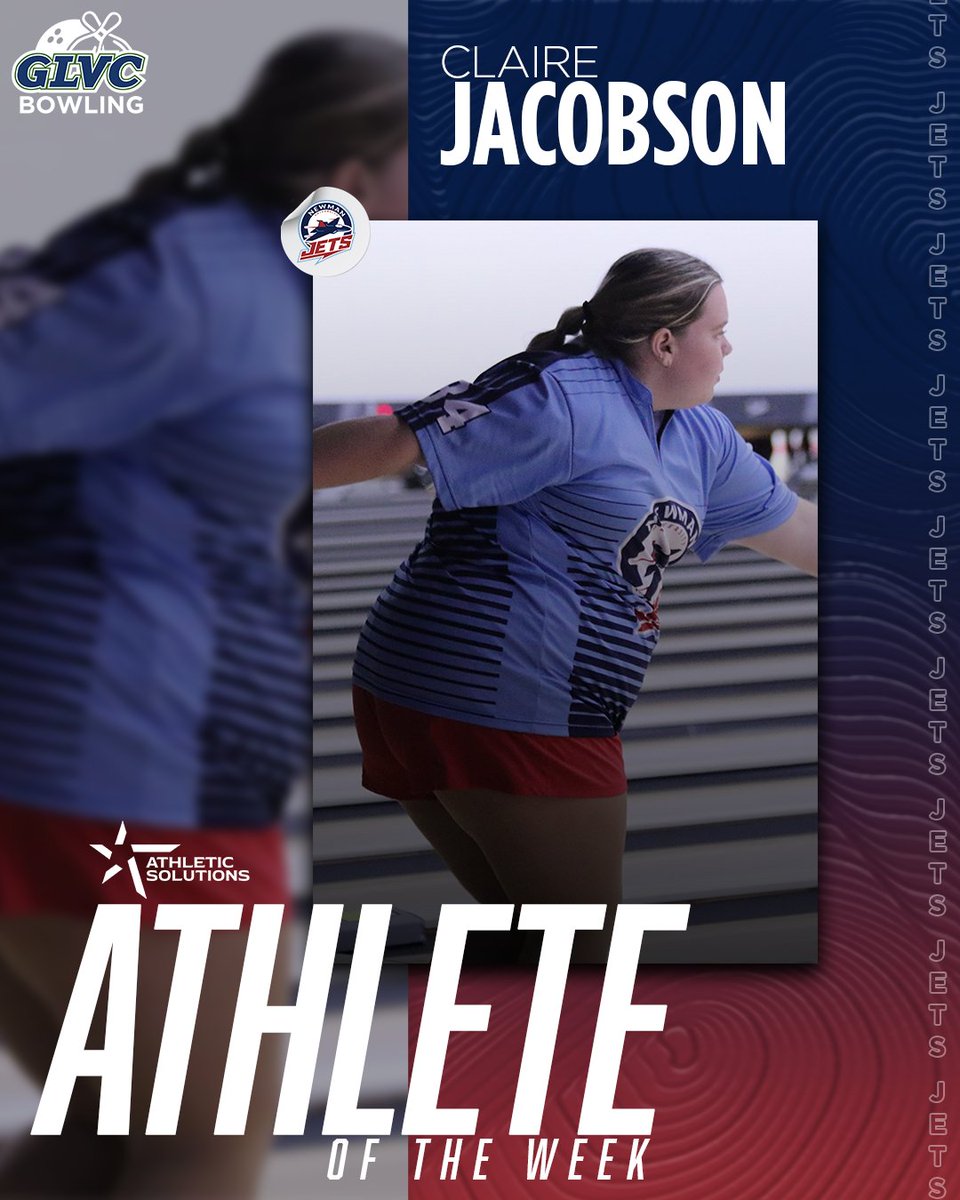 GLVCsports's tweet image. 🎳 GLVC WOMEN'S BOWLING WEEKLY AWARD

Claire Jacobson, @NewmanJets

#CreateYourLegacy | GLVCsports.com/AOTWwbowl