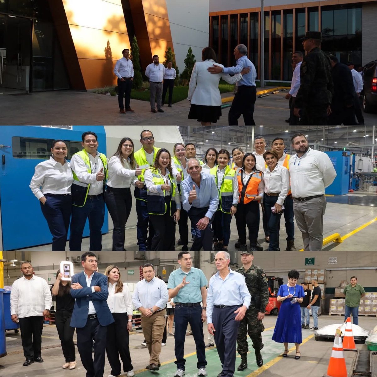 Mariodiaz03's tweet photo. 🏭Ante la fuga de inversión extranjera y ver cómo salían por docenas del pais, había que actuar con urgencia e inmediatez. 

El presidente @TitoAsfuraPHN sostuvo un diálogo estratégico con líderes industriales en Green Valley Advanced Manufacturing Hub, del sector automotriz y textil, abordando condiciones arancelarias de inversión, competitividad industrial y encadenamientos productivos.

La meta es clara: más producción, más empleo y crecimiento con estabilidad.

#HondurasVamosAEstarBien
#LaInversionSeQuedaEnHonduras