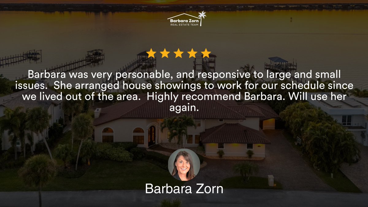 BarbaraZorn's tweet photo. My latest review in .

...
#soldbybarbara #viewbrevardhomes #betterinbrevard #bhgre #realestate #realtor#Better_Homes_and_Gardens_RE_Starhttps://rma.reviews/zea2jo5eoghd★★★★★762 Loggerhead Island Dr, South Patrick Shores, FL, 32937🛌 5 🛀 5 🚘 3Excellent!RateMyAgent https://t.co/2z3afOKLHs