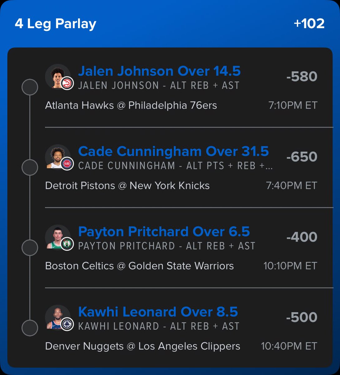 SMS_BETS's tweet photo. NBA DAILY DOUBLE🏀🏀 +102!!
WE CAN FINALLY BET ON REAL BASKETBALL AGAIN 🫡 
@Playbook https://t.co/ct2G9ByxoP