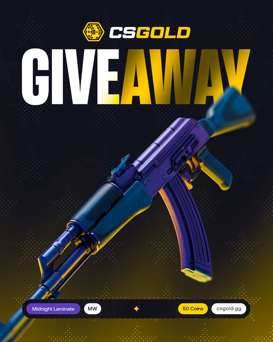 CS2 AK-47 Midnight Laminate Giveaway! ($30) 💸

✅ Follow <a href="/CSLOOTio/">CSLOOT.io</a> &amp; <a href="/csgoldbet/">CSGOLD</a> 
✅ Like, Retweet &amp; Tag a Friend

Rolling in 7 Days, Good Luck! ⏱️