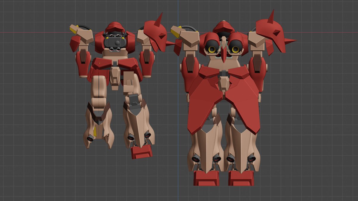 #wip
#blender
1章公開直後のモデルとリメイク途中でメッサーを比較。
並べると全然違うなぁ...