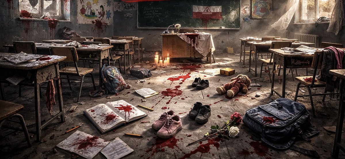 The school bell rings again,
but some seats will never be filled.
No parent should trade a report card for a funeral
The Islamic Republic didn’t even spare young children and students
Classrooms turned into memorials. Desks into reminders of stolen futures.<a href="/UNICEF/">UNICEF</a> 
#نيمكتهاى_خالى