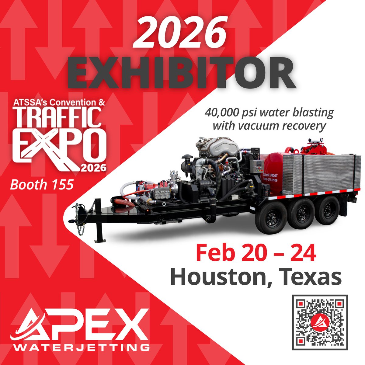 APEXWATERJET's tweet photo. If you’re attending ATSSA Convention &amp; Traffic Expo 2026 in Houston, we’d love to see you. Here’s a quick look at what we’ll be showcasing this year: https://t.co/bmXrdOsMIy https://t.co/PtvWSAMI5Y