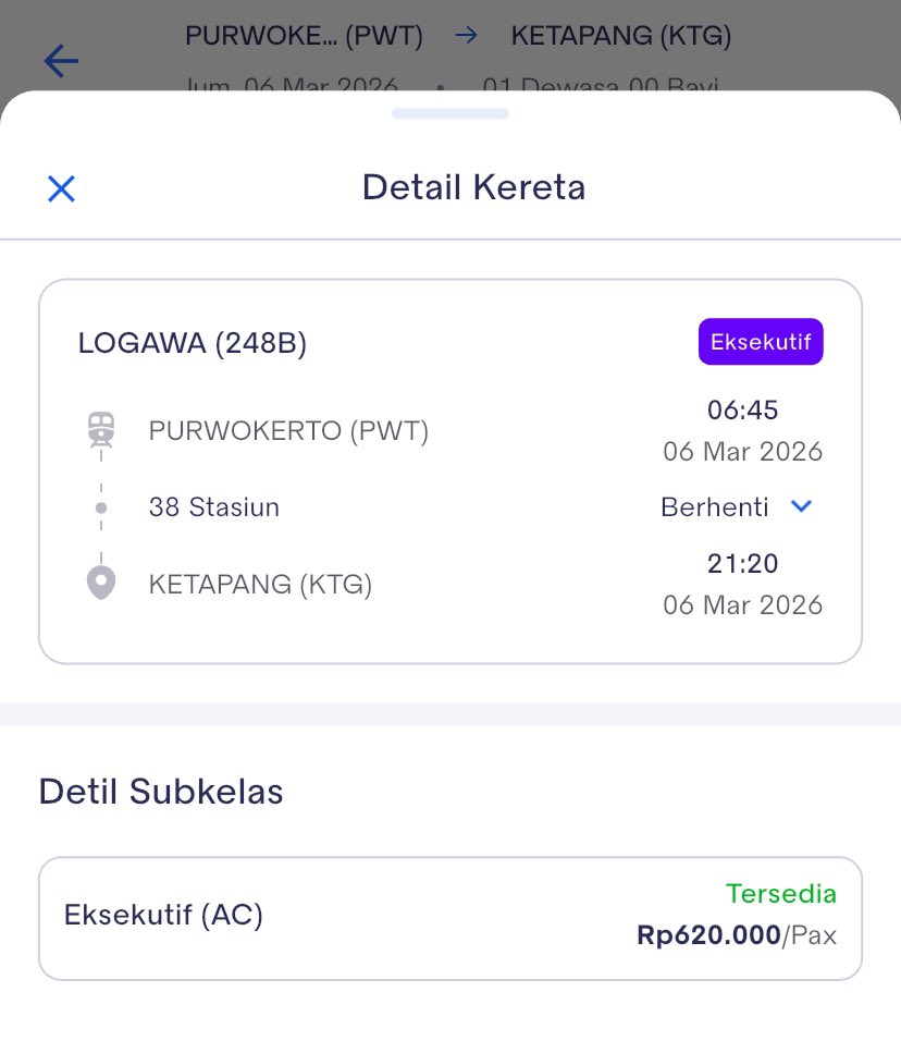 Mulai 6 Maret 2026, KA Logawa membawa kelas Eksekutif pada perjalanannya

Stamformasi menjadi 2 Eksekutif + 6 Ekonomi Premium 

<a href="/argothrottle/">Argo Throttle</a> <a href="/sahabat_kereta/">Komunitas Sahabat Kereta</a>