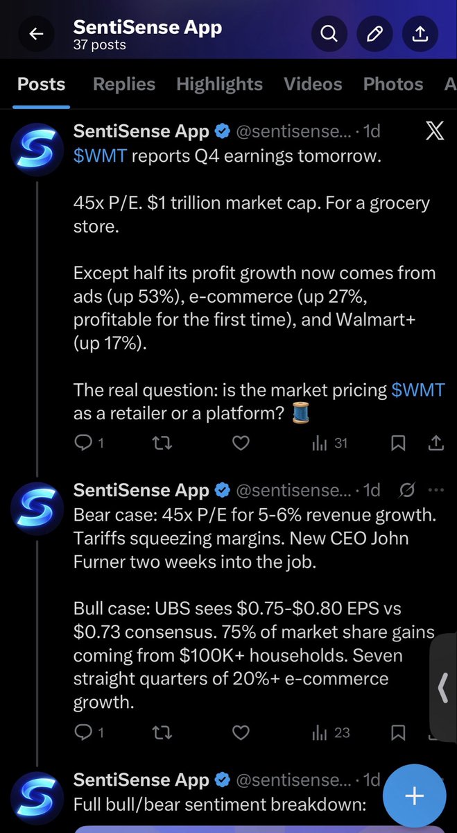 SentiSense App tweet media