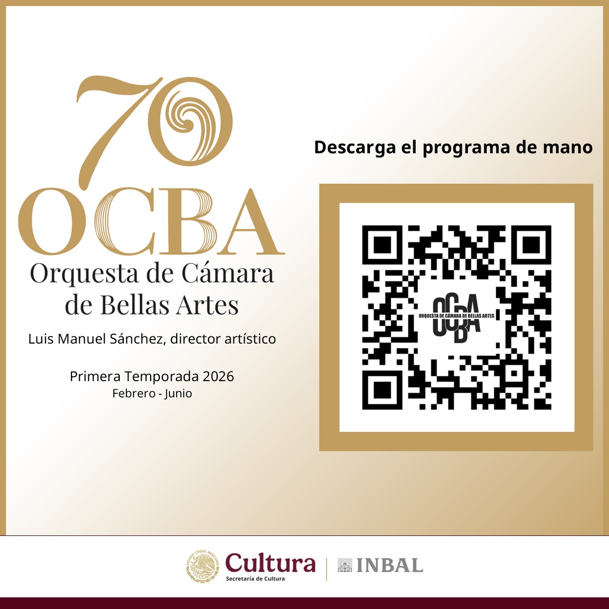 OCBA_MX's tweet photo. 💫Esta noche presentamos el #Programa2 de la #PrimeraTemporada2026💫
🎻Con el #DirectorHuésped Rodrigo Cadet al frente y el #SolistaInvitado Miguel Ángel Villeda en violonchelo tendremos un programa que te encantará🎹
@MusicaINBAL
📍#SalaPonce, @PalacioOficial | 20 h https://t.co/5M5frc01Am