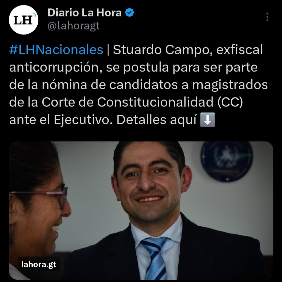 DipParlacenGt's tweet image. Vaya que mi hermano Stuardo Campo no se amilana ante nada y ante nadie y sus capacidades lo avalan. 
Stuardo Campo es oficialmente postulante a Magistrado de la Corte de Constitucionalidad por el Presidente de la República de Guatemala Bernardo Arévalo. 
Este actuar de Stuardo