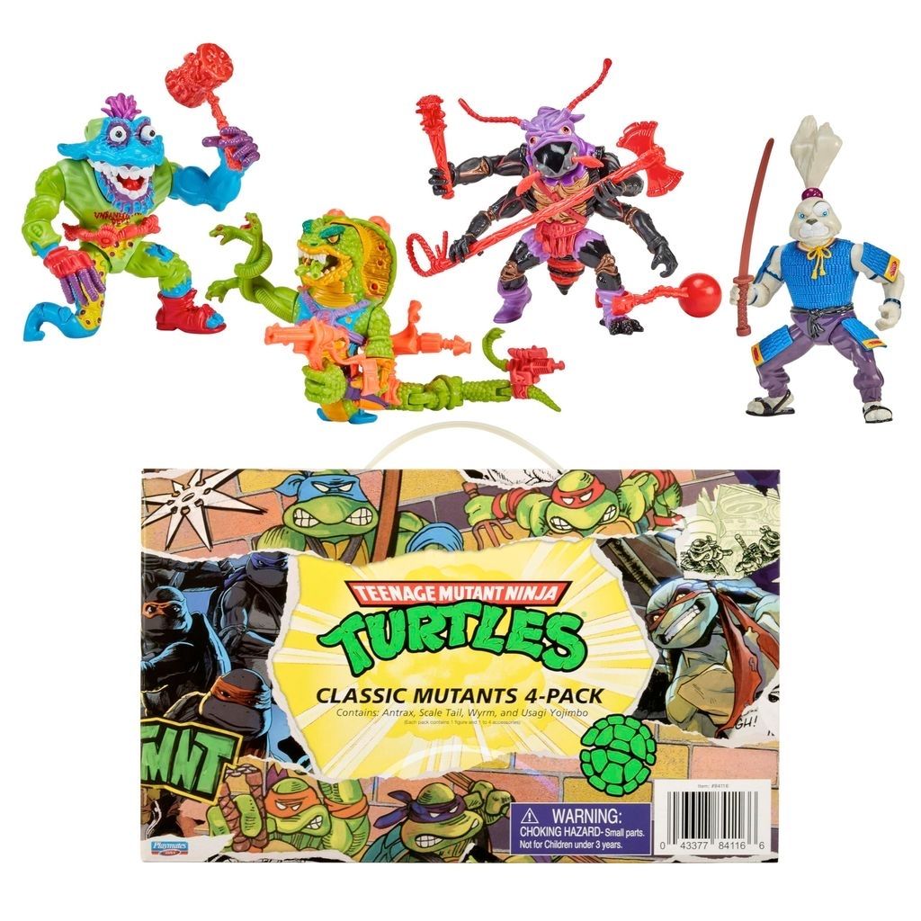 Playmates Teenage Mutant Ninja Turtles Classic Mutants 4-Pack