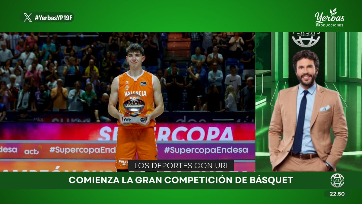 🏒 Los deportes con Uri.

🏀 Comienza una de las competiciones favoritas de los amantes del basket, la Copa del Rey de Baloncesto.

🥅 Desde hoy hasta el domingo se disputará en el nuevo espectacular pabellón de Valencia, el Roig Arena. 

🌿#YerbasYP19F