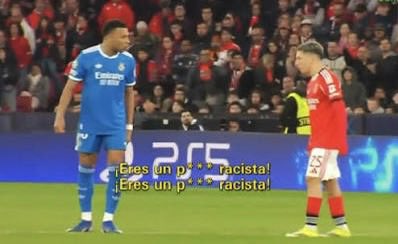 FFiorioPizurno's tweet photo. 1 - Vinicius le dice “cagon de mierda” a Prestianni

2- Mbappe le dice “Puto racista” a Prestianni

3- Se está analizando una sanción a Prestianni

El globalismo es así de estúpido, sancionan a quien es insultado y protegen a los violentos por el solo hecho de ser negros 🤦🏻‍♂️ https://t.co/5Azs3kDCsP