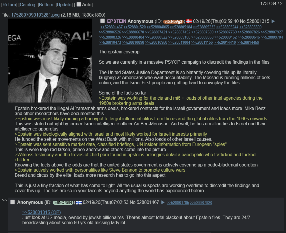 ObviousRises's tweet image. Hacker 4chan exposes the Epstein coverup.