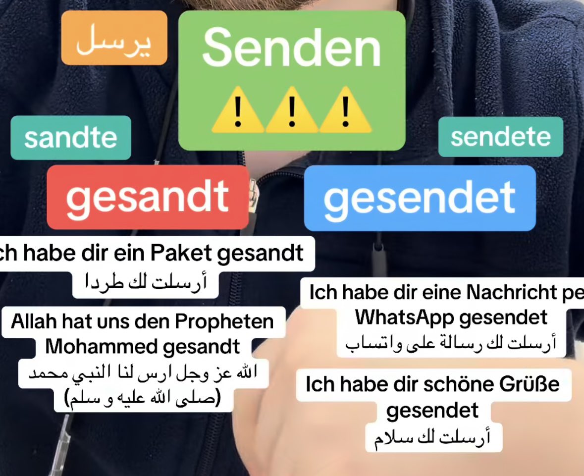 Anmar6001's tweet photo. Senden - يرسل
gesandt - تستخدم عندما ترسل شيء ملموس باليد
gesendet - تستخدم عندما ترسل شيء غير ملموس باليد https://t.co/ibaXwnfuG1