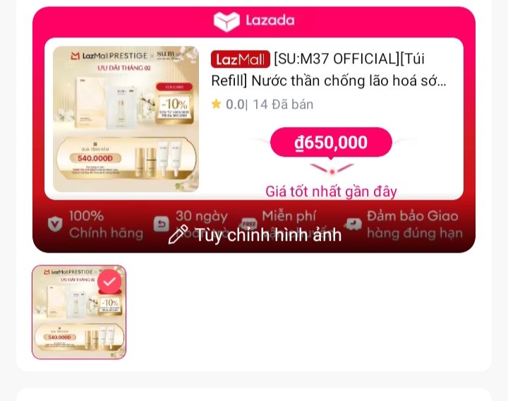 vanlinh201's tweet photo. Deal siêu hời trên Lazada. Mua ngay!
Tên sản phẩm:  [SU:M37 OFFICIAL][Túi Refill] Nước thần chống lão hoá sớm thế hệ mới Secret Essence Advanced Treatment 50ml
Giá bán:  ₫650,000
Giá đã giảm:  ₫650,000 | https://t.co/BdYYxKZAzS https://t.co/c4daFXJN46